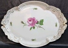 Meissen platte mit schleifen - meissen,platte,