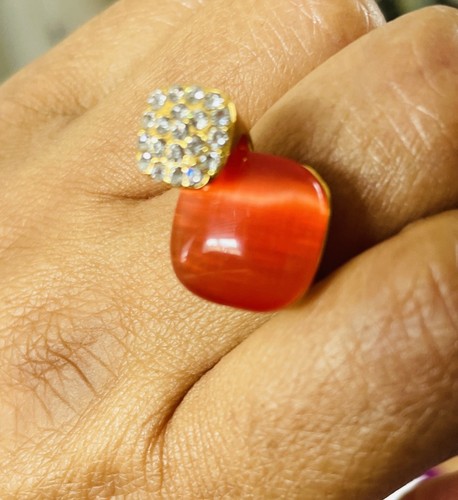 Karneol goldfarbener ring - karneol,