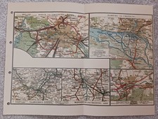 862) Eisenbahn- und Verkehrsatlas von Europa - Umgebungskarten Berlin, Hamburg