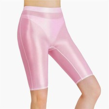 Damen Glanz Spandex Shorts