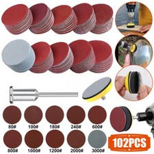 102 X Schleifscheiben 75mm Schleifpads Korn 80 100-3000 Exzenter Schleifblätter