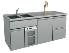 Biertheke 2 Becken links und 1