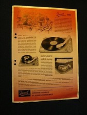 Prospekt  Plattenspieler 50er