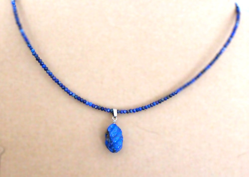 Lapislazuli edelstein kette - edelstein,