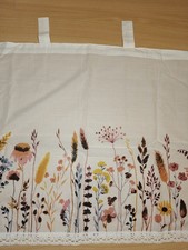 NEU Gardine Blumen weiß Landhaus Spitze Baumwolle  Shabby Chic