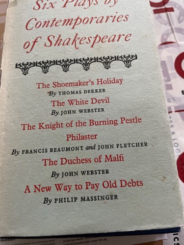 Six plays contemporaries of - plays,