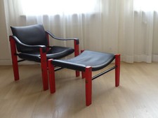 Safari lounge chair + Ottomane