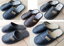 Herren Leder Hausschuhe,Pantoffeln,Latschen, NEU Gr.40-46