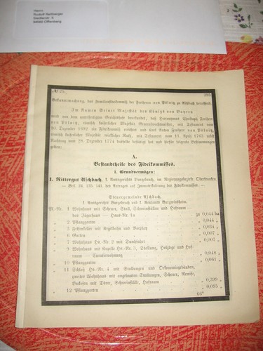 Urkunde aschbach heuchelheim - urkunde,