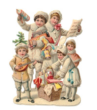 Oblate  Scraps die cut Angel