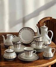 Edles Weimar Porzellan 5-Personen Teeservice/ Kaffeeservice Harmonie Echt Kobalt