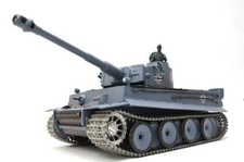 Ferngesteuerter Panzer mit Schuss "German Tiger I" Heng Long 1:16 Grau, Rauch...