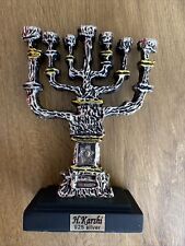 Menorah Leuchter H.Karshi 925 Silver