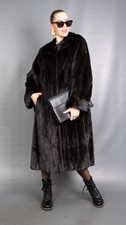 16377 GLAMOURÖSER ECHTER SAGA SUPER NERZ MANTEL PELZ SEHR LANG PELZ WUNDERSCHÖN GR M