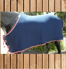 Euroriding Abschwitzdecke Eco ohne Kreuzbegurtung, Abschwitz Fleecedecke, navy