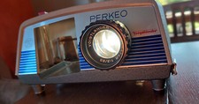 Voigtländer PERKEO halbautom. Dia Kleinbild-Projektor Koffer Magazin Beschreibng