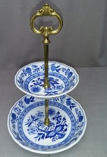 Zweistöckige Etagere Teller Hutschenreuther Zwiebelmuster Y 13