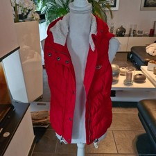 HOLLISTER Jacke Weste warm und kuschelig  rot/weiß Gr. S/M (M steht drin)