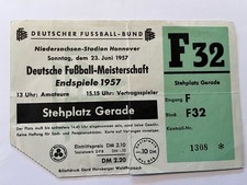 Eintrittskarte Ticket Finale DM 1957  Borussia Dortmund - HSV
