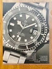Tudor Submariner Oyster Rolex 1977 Vintage Watch Ad Werbung Reklame