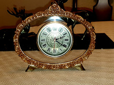 Tischuhr mit Messing Rahmen