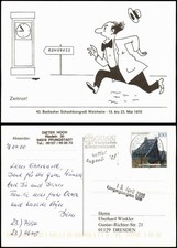 Schach Motivkarte (Chess) 43. Badischer Schachkongreß Weinheim 2000