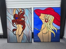 Bleiverglasung Fensterbild Aktbild Akt