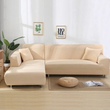 Sofa Überwürfe 3 Sitzer+3 Sitzer mit 2 Stück Kissenbezug Sofabezüge für L-Form