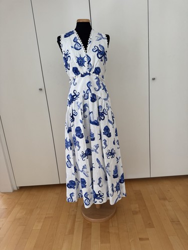Farm rio kleid blau weiß - kleid,