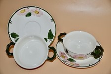 Villeroy & Boch  - Wild Rose - zwei Suppentassen mit Untertassen - Vintage - TOP