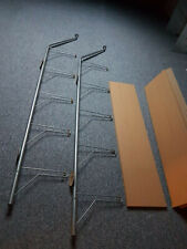 Bücher Regal ,Buche ,Edelstahl , mit 120cm abgerundeten Einlegeböden,,neuwertig