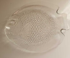 Glasschale mittelgroß Motiv "Fisch" Süssigkeiten Konfektschale Deko gebraucht