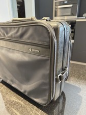 Samsonite Akten.-Reisekoffer schwarz/grau Hartschale, Zahlenschloss/Doppeltasche
