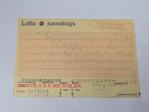 Alter lotto schein 1993 - alter,