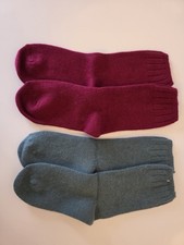 Pringle Damen Socken Kaschmir und Merinowolle, rot grün, Gr.35-38, 2 Stück, neu