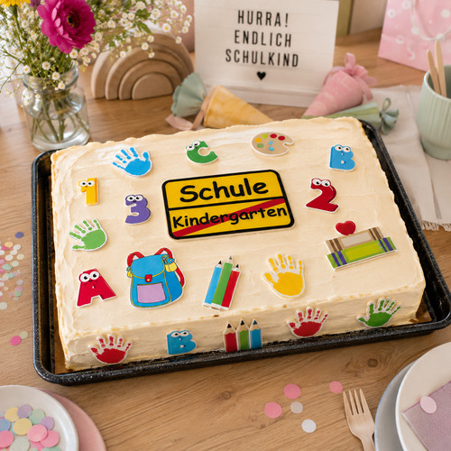 Tortenaufleger einschulung - tortenaufleger,