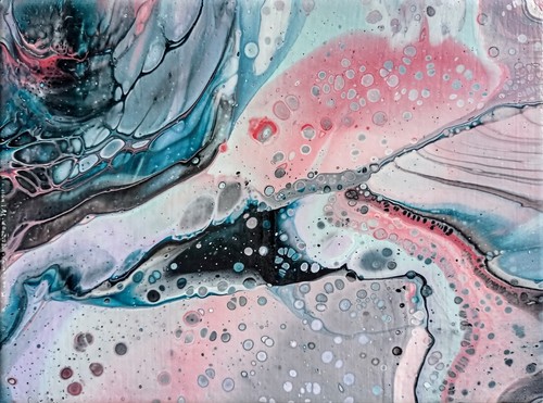 Moderne abstrakt acrylbild - moderne,