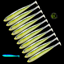 10x 13cm Gummifisch Shad UV