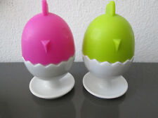 2x Eierbecher Porzellan mit Thermo Silikon Haube Frühstück Ostern Landhaus Deko