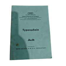 Typenschein audi 1967 - typenschein,