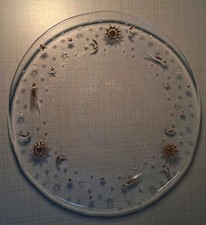 Mond und Sternteller Gold