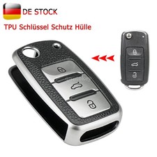 Auto 3 Tasten Klapp Schlüssel Schutz Hülle Für VW Tiguan Polo Beetle Sharan Golf