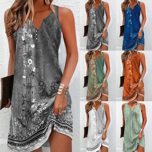Damen blumen sommerkleid - damen,