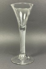 Fadenglas / Kelchglas, farbloses Glas, Hohlfäden, England, 2.H.18.Jh.