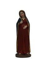 Krippenfigur Schwangere Maria rot-blau 9 cm Polyresin Deko
