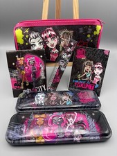 ?Monster High 5 Teile Set Konvolut Stifte Federtasche Blöcke Sammlung Sammler