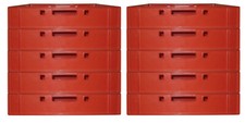 8 Stück Euronormbox Allzweckkiste HDPE E1 rot 60x40x12.5 cm neu Gastlando