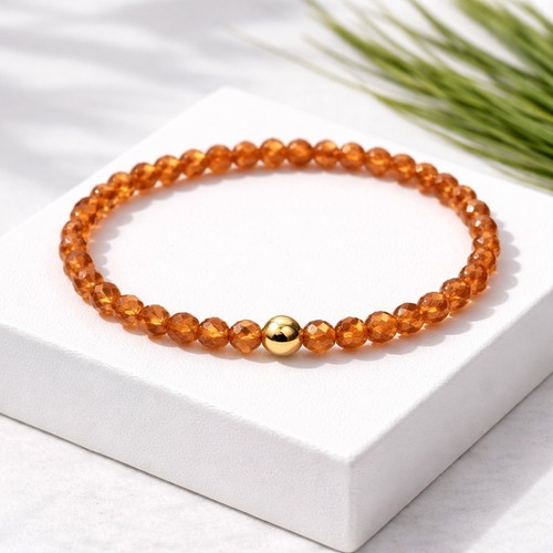 Spessartin granat armband 3mm - spessartin,