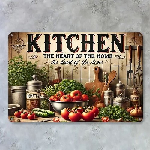 Blechschild küche das herz - das,
