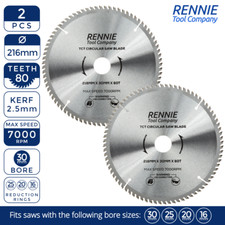 2 Stück 216 mm x 80 Z x 30 mm